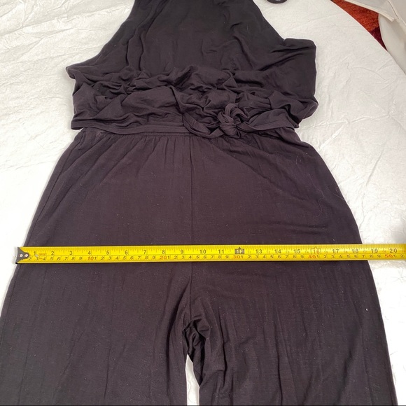 Trina Turk Recreation black modal sleeveless halter jumpsuit - Picture 11 of 13